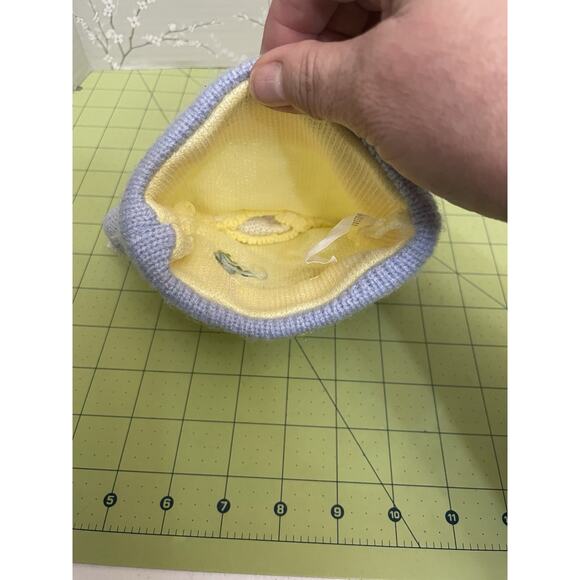 Bunny Rabbit Hand Puppet Easter Crochet Knit Pastel Floral Button Embellishments - Picture 7 of 7